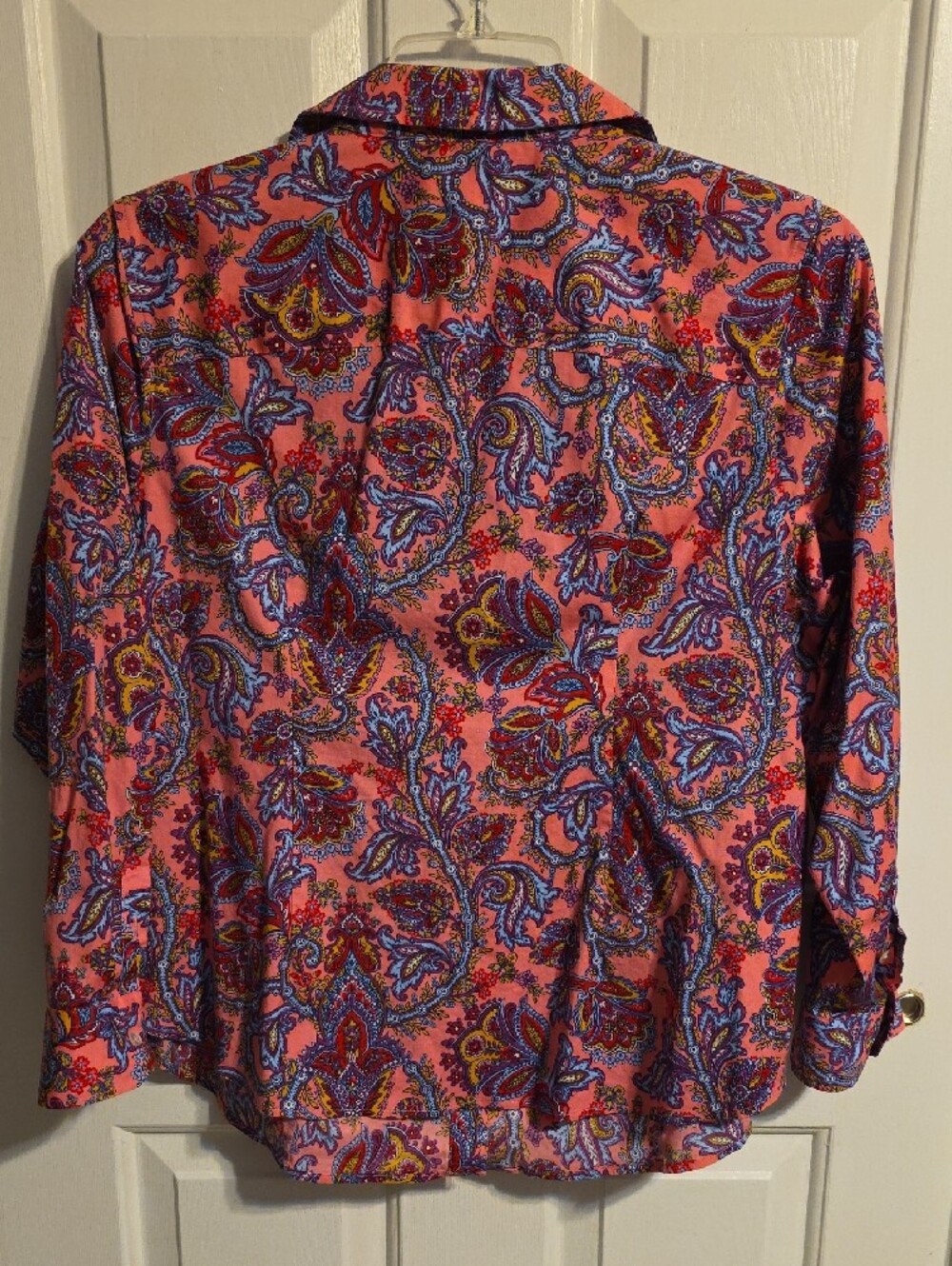 Talbots Paisley Button-Down Shirt - Picture 6 of 7